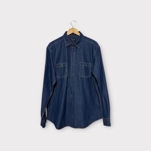 Y2K Nautica Denim Button Up Shirt Size L Men’s